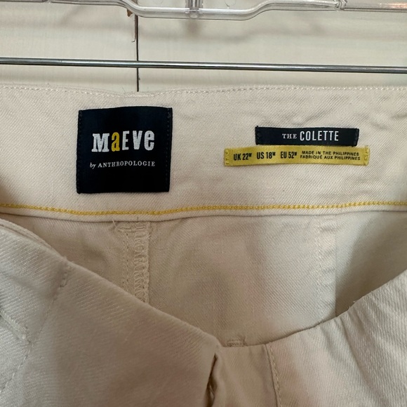 Anthropologie Colette Cropped Wide-Leg Pants Linen Edition by Maeve - Picture 8 of 9